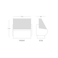 Blizzard Zeta100 1.05m Slimline Serve Over Counter