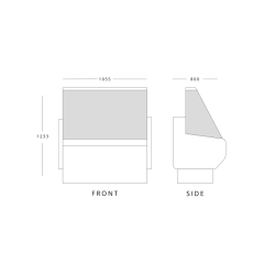 Blizzard Zeta100 1.05m Slimline Serve Over Counter