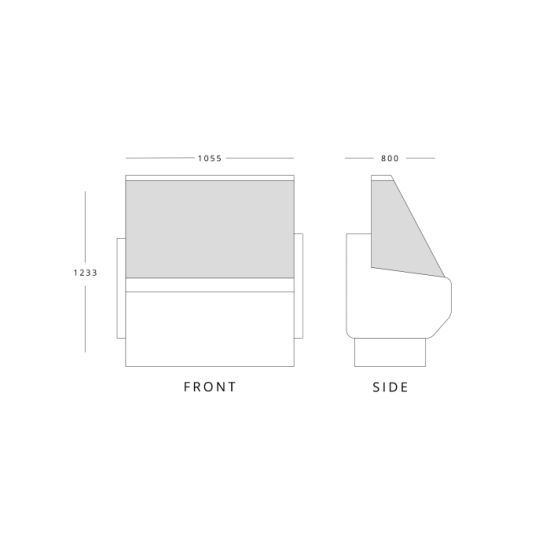 Blizzard Zeta100 1.05m Slimline Serve Over Counter