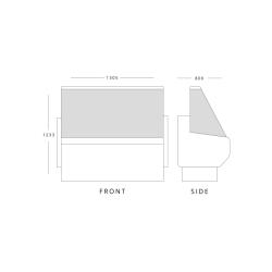 Blizzard Zeta130 1.3m Slimline Serve Over Counter