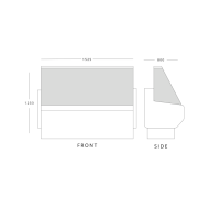 Blizzard Zeta200 2.0m Slimline Serve Over Counter