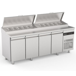Inomak ZPZP9999 Four Door Stainless Steel Gastronorm Prep Counter 