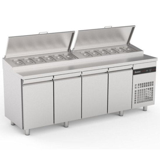 Inomak ZPZP9999 Four Door Stainless Steel Gastronorm Prep Counter 