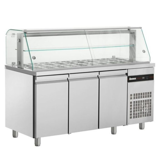 INOMAK ZQF 999 Triple Door Refrigerated Saladette Display