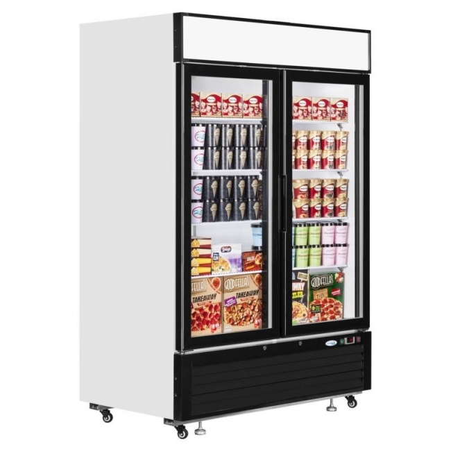 Interlevin LGF5000 1108 Litre Double Glass Door Display Freezer Display Freezers Corr Chilled